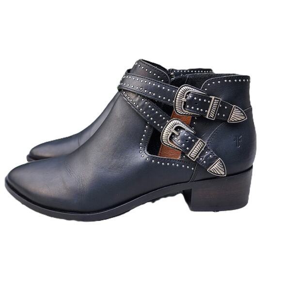 Frye Shoes - Frye Ray Western Shootie Double Buckle Ankle Boots 10